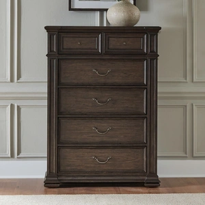 Liberty Furniture Provence Park Wood 6-Drawer Chest, Chateau Brown