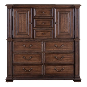 Liberty Furniture Provence Park Wood 2-Door 9-Drawer Dressing Chest, Chateau Brown