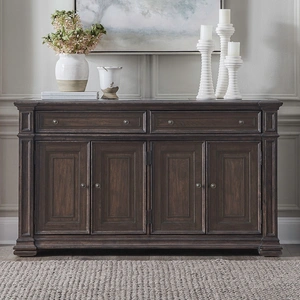Liberty Furniture Provence Park Wood 4-Door 2-Drawer Buffet, Chateau Brown