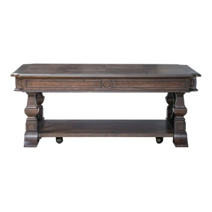 Liberty Furniture Provence Park Rectangular Wood Cocktail Table w/Casters, Chateau Brown