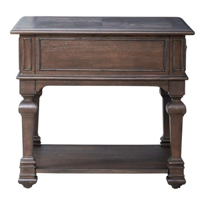 Liberty Furniture Provence Park Rectangular Wood 1-Drawer End Table, Chateau Brown