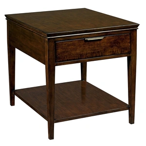 Kincaid Elise Aura Round Glass/Wood Cocktail Table Set, Amaretto