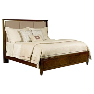 Kincaid Elise Spectrum Wood Storage Panel Bed, Amaretto