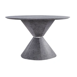 ACME Ansonia Faux Concrete Round Dining Room Set, Gray