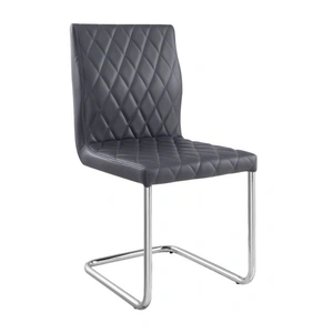 ACME Ansonia PU Dining Side Chair, Gray