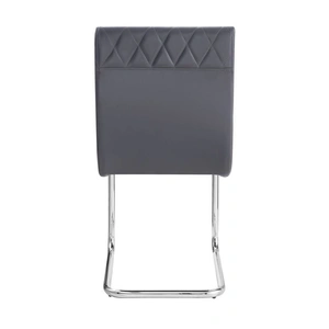 ACME Ansonia PU Dining Side Chair, Gray