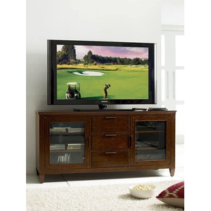 Kincaid Elise Accord 58-inch Wood 3-Drawer Entertainment Console w/2 Doors, Amaretto