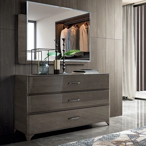 Camelgroup, Italy Maia VIP 3-Drawer Single Dresser w/Maia Handles, Grey