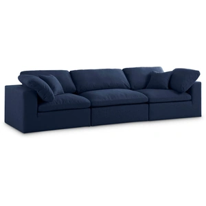Meridian Furniture Serene 119-inch Linen Fabric Deluxe Comfort Modular Sofa