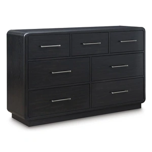 Ashley Furniture SM Rowanbeck Wood 7-Drawer Dresser in Black