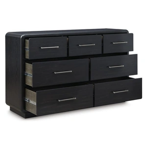 Ashley Furniture SM Rowanbeck Wood 7-Drawer Dresser in Black
