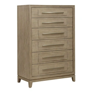 Liberty Furniture Brentwood Wood 6-Drawer Chest, Sandstone