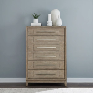 Liberty Furniture Brentwood Wood 6-Drawer Chest, Sandstone