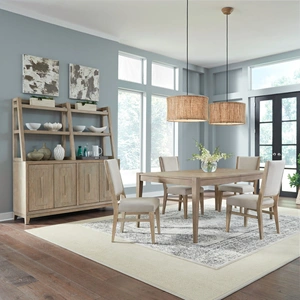Liberty Furniture Brentwood Rectangular Wood Extendable Dining Table, Sandstone