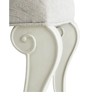 Klaussner Jasper County Fabric/Wood Dining Arm Chair, White (Set of 2)