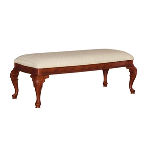 American Drew Cherry Grove Fabric/Wood Bed Bench, Cherry
