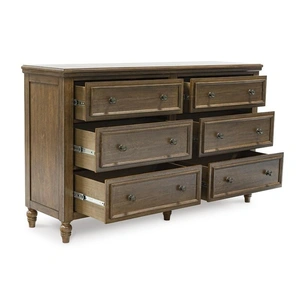 Ashley Furniture SM Sturlayne Wood 6-Drawer Double Dresser, Brown