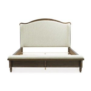 Ashley Furniture SM Sturlayne Wood Upholstered Panel Bedroom Set, Beige/Brown
