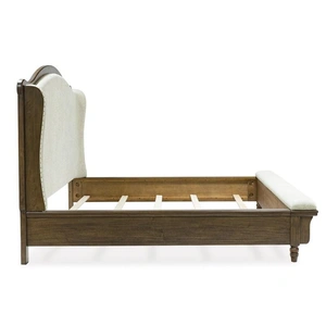 Ashley Furniture SM Sturlayne Wood Upholstered Bed, Beige/Brown