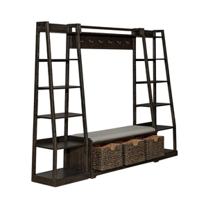 Liberty Furniture Mill Creek Wood Wall Unit, Peppercorn