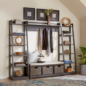 Liberty Furniture Mill Creek Wood Wall Unit, Peppercorn