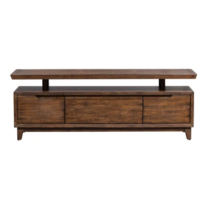 Liberty Furniture Ventura Blvd 72-inch Wood 3-Drawer TV Console, Bronze Spice