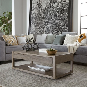 Liberty Furniture Bartlett Field Wood Cocktail Table Set | 3-Piece Dusty Taupe, Dusty Taupe