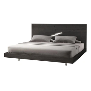 J&M Furniture Faro Premium Wood Veneer Platform Bed, Wenge