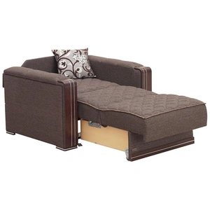 Empire Furniture, USA Oregon Fabric Pull-Out Storage Chair in Brown