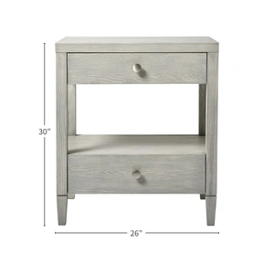 Universal Furniture Wood Bedside Table w/2 Drawers, Boardwalk