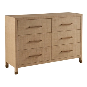 Universal Furniture Leah Wood Double Dresser w/6 Drawers
