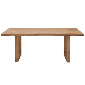 NPD (New Pacific Direct) Windsor KD 79-inch Wood Live-Edge Dining Table, Natural/Newton Brown