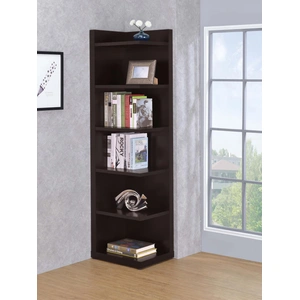 Coaster Pinckard 6-tier Corner Bookcase, Cappuccino