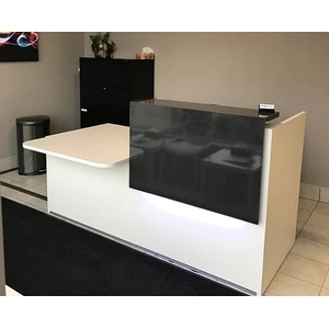 MDD Office Furniture Tera 81-inch Straight Reception Desk w/Counter Top & Light Panel, ADA Compliance