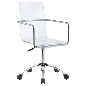 Coaster Amaturo Acrylic Seat Office Chair with Chromed Base