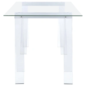 Coaster Amaturo Glass Top Writing Desk with Acrylic Base