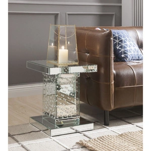 ACME Glam Nysa 80284 Mirrored/Faux Crystals End Table