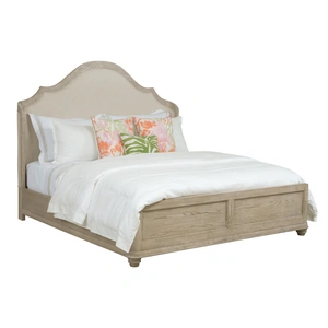American Drew Vista Haven Fabric/Wood Shelter Panel Bed, White Oak