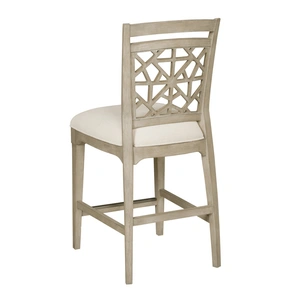 American Drew Vista Essex Fabric/Wood Counter Stool, White Oak/Beige