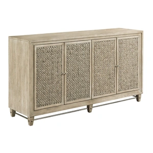 American Drew Vista Sterling Wood Buffet w/4 Doors, White Oak