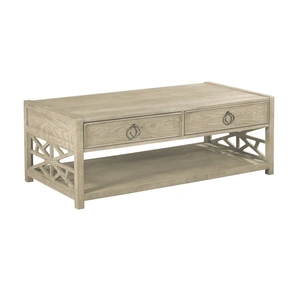 American Drew Vista Biscayne Wood Coffee Table Set, White Oak