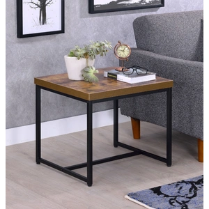 ACME Bob Wood/Metal Rectangular End Table, Weathered Oak