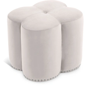 Meridian Furniture Clover Velvet Ottoman