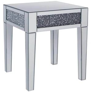 ACME Glam Noralie 81417 Mirrored/Faux Diamonds End Table