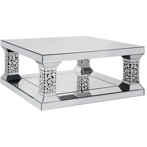 ACME Glam Kachina Mirrored/Faux Gemstones Coffee Table