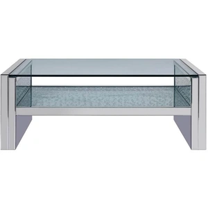 ACME Glam Nysa Mirrored/Faux Diamonds Coffee Table