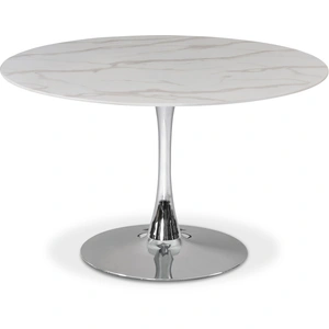 Meridian Furniture Tulip 48-inch Round Glass Dining Table