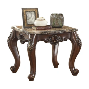 ACME Devayne Marble/Wood Coffee Table Set, Brown