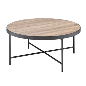 ACME Bage Wood/Metal Round Coffee Table, Brown