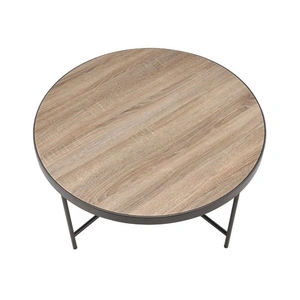 ACME Bage Wood/Metal Round Coffee Table, Brown